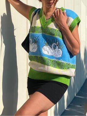House of Sunny Swan Lake Vest in Multi